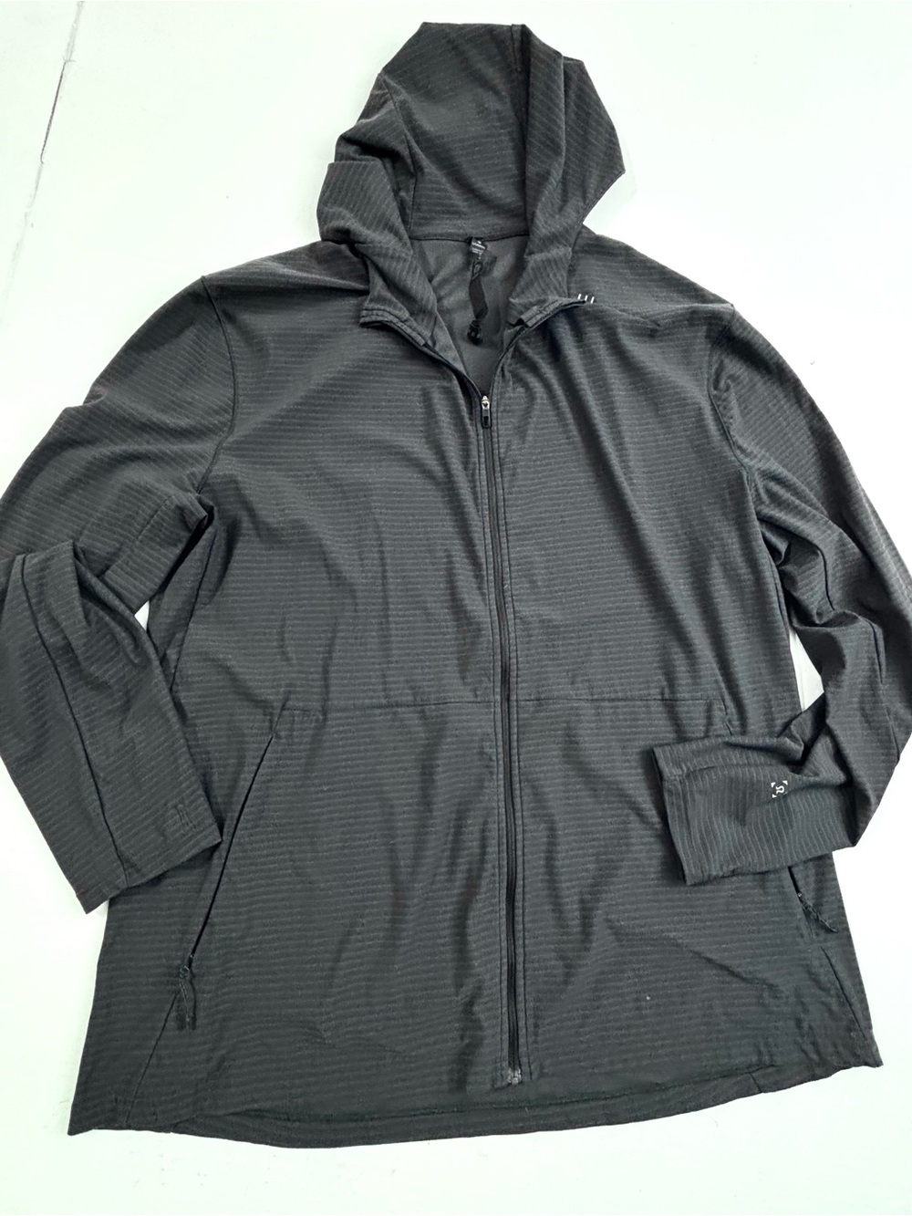 Men's Lululemon Surge Warm Full Zip Hooded Running Jogger Jacket Dark Gray XXL